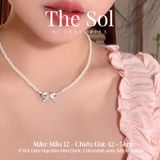  Dây Chuyền Ngọc Trai Dia Bow - Mẫu 12 