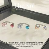  Khuyên Tai Thép Không Gỉ SEPTUM Hồ Điệp Màu Sắc 