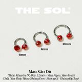  Khuyên Tai Titan SEPTUM Colorful Gems 