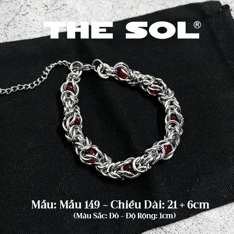  Lắc Tay Titan Unisex Barbed Wire & Gems - Mẫu 149 