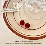  Bông Tai Hàn Quốc Velvet Marble - Mẫu 367 