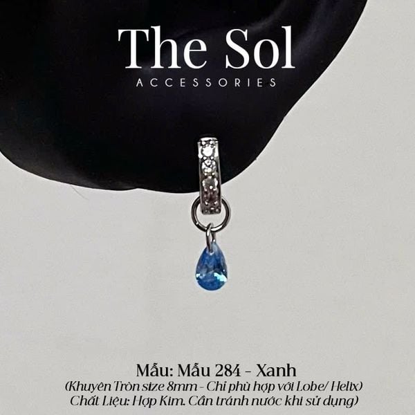  Khuyên Tai Hợp Kim Drop Diamond - Mẫu 284 