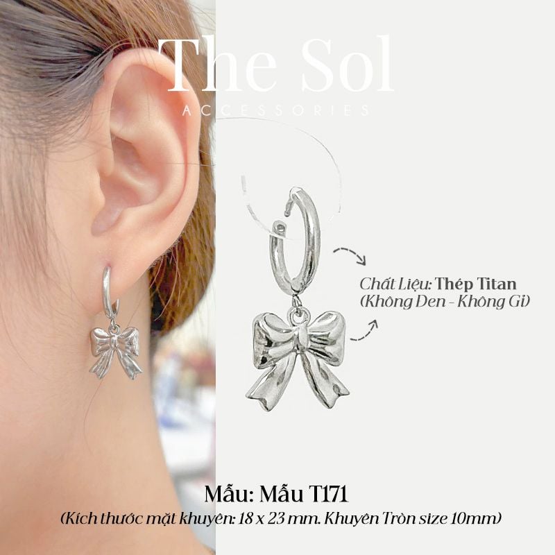  Khuyên Tai Titan The Bow - Mẫu T171 