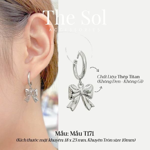  Khuyên Tai Titan The Bow - Mẫu T171 