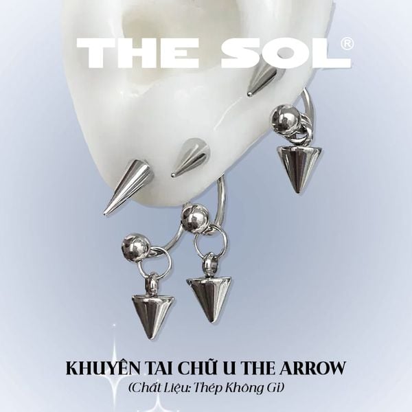  Khuyên Tai Thép Không Gỉ The Arrow 