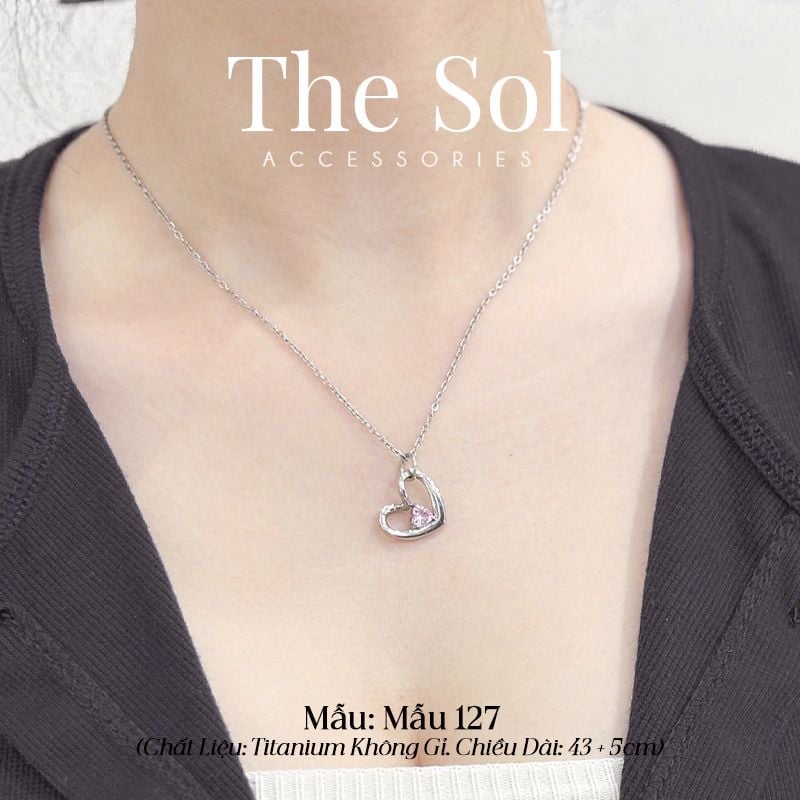  Dây Chuyền Titan Pinky Heart - Mẫu 127 