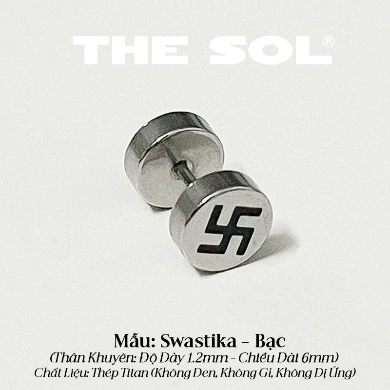  Khuyên Tai Titan Unisex The Swastika 