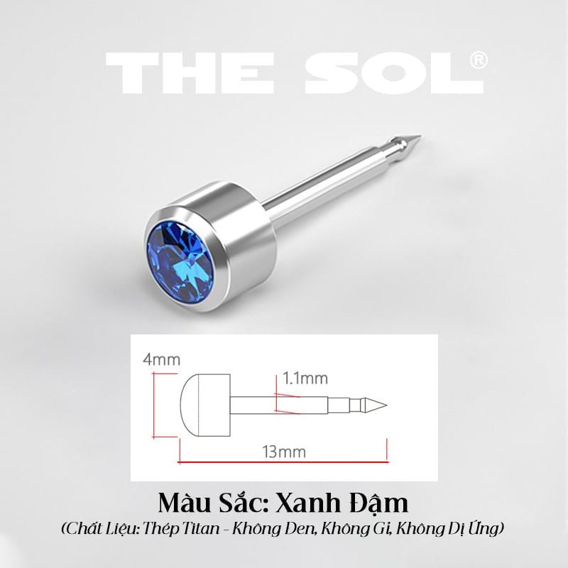  Khuyên Tai Titan Unisex Hỗ Trợ Bấm Xỏ 