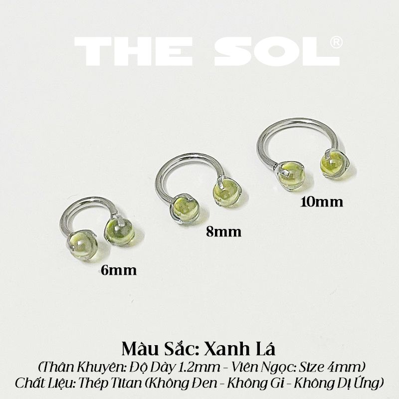  Khuyên Tai Titan SEPTUM Colorful Gems 