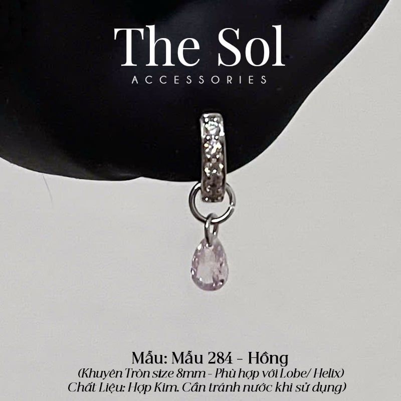  Khuyên Tai Hợp Kim Drop Diamond - Mẫu 284 