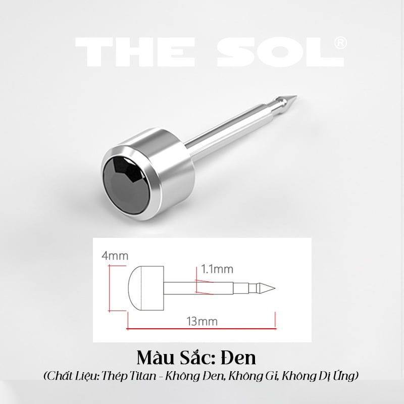  Khuyên Tai Titan Unisex Hỗ Trợ Bấm Xỏ 