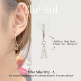  Khuyên Tai Titan The Alphabet - Mẫu T172 