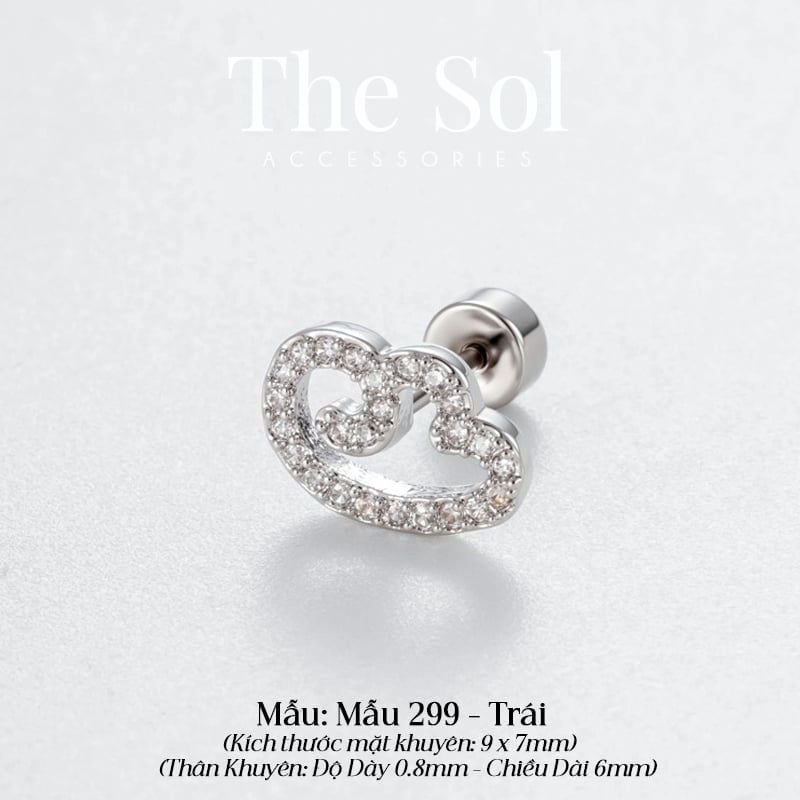  Khuyên Tai Thép Xi Mạ The Wing - Mẫu 299 
