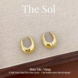  Bông Tai Hàn Quốc Oval Hoops 