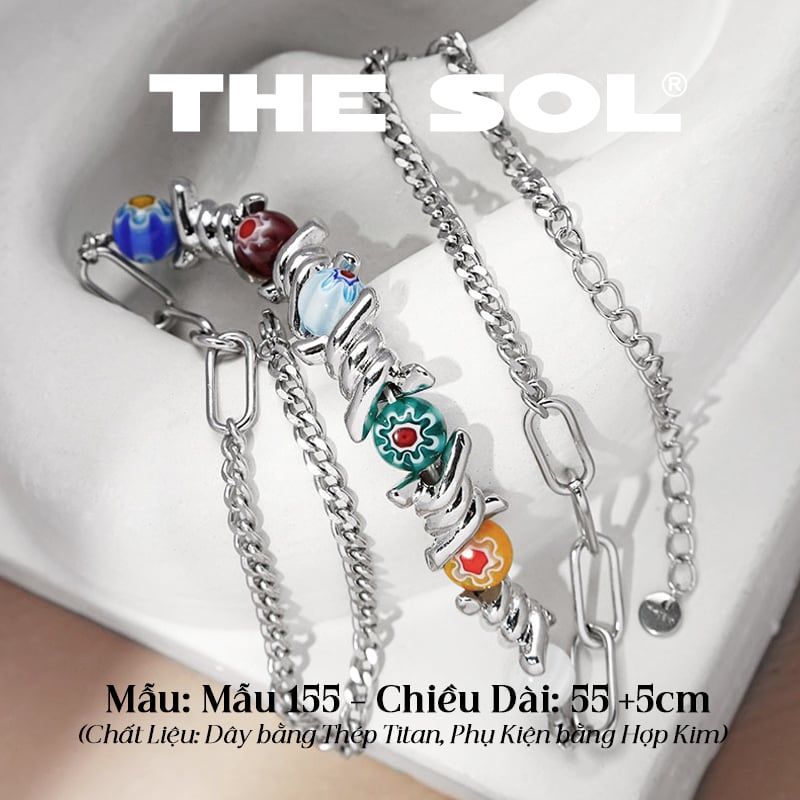  Dây Chuyền Titan Unisex Colorful Bead - Mẫu 155 