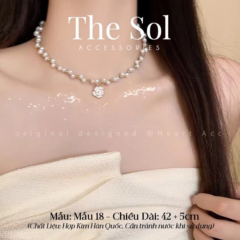  Dây Chuyền Ngọc Trai Golden Rose - Mẫu 18 