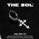  Khuyên Tai Hợp Kim Dia Full Cross - Mẫu 305 