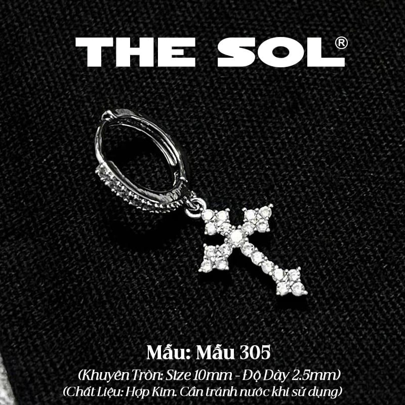  Khuyên Tai Hợp Kim Dia Full Cross - Mẫu 305 