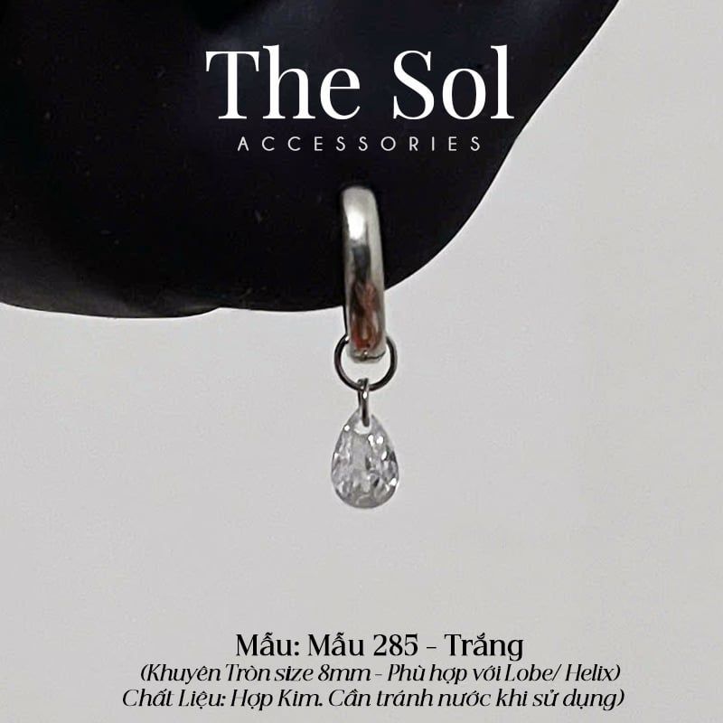  Khuyên Tai Hợp Kim Drop Diamond - Mẫu 285 