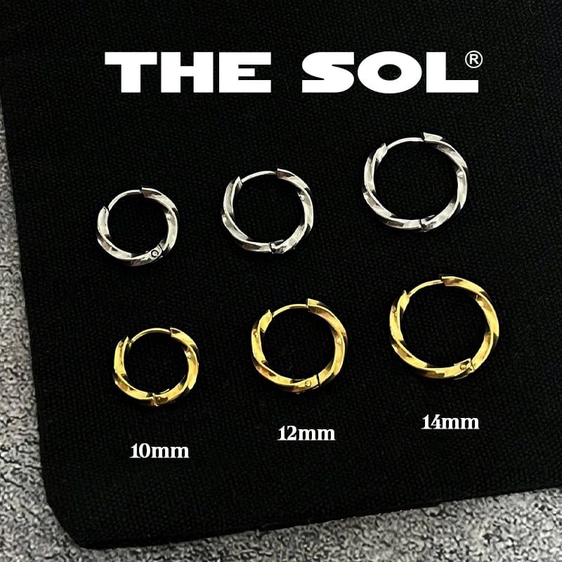  Khuyên Tai Titan Unisex Curve Hoops 