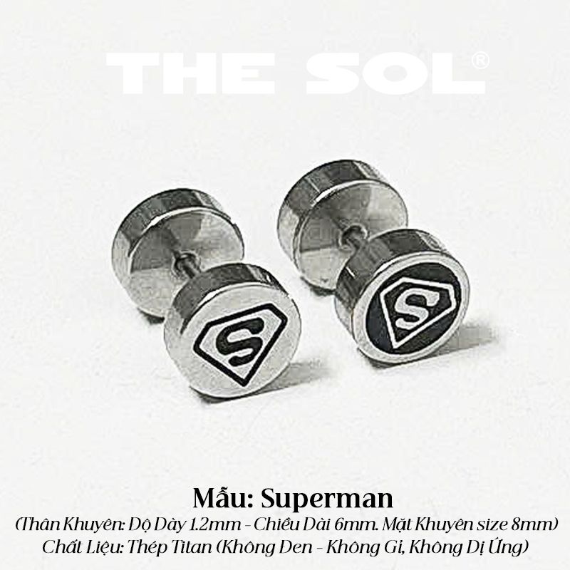  Khuyên Tai Titan Unisex The Superman 