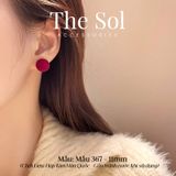  Bông Tai Hàn Quốc Velvet Marble - Mẫu 367 