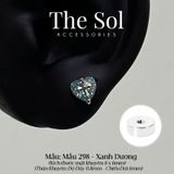  Khuyên Tai Thép Xi Mạ Cross In Heart - Mẫu 298 