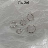  Khuyên Tai Titan Unisex Khuyên Tròn 1.6mm - 1 Chiếc 