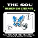  Khuyên Tai TITANIUM G23 Colorful Butterfly 