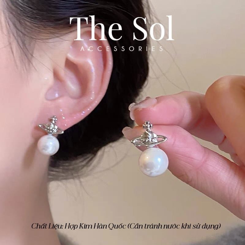  Bông Tai Hàn Quốc Pearl Vivienne 