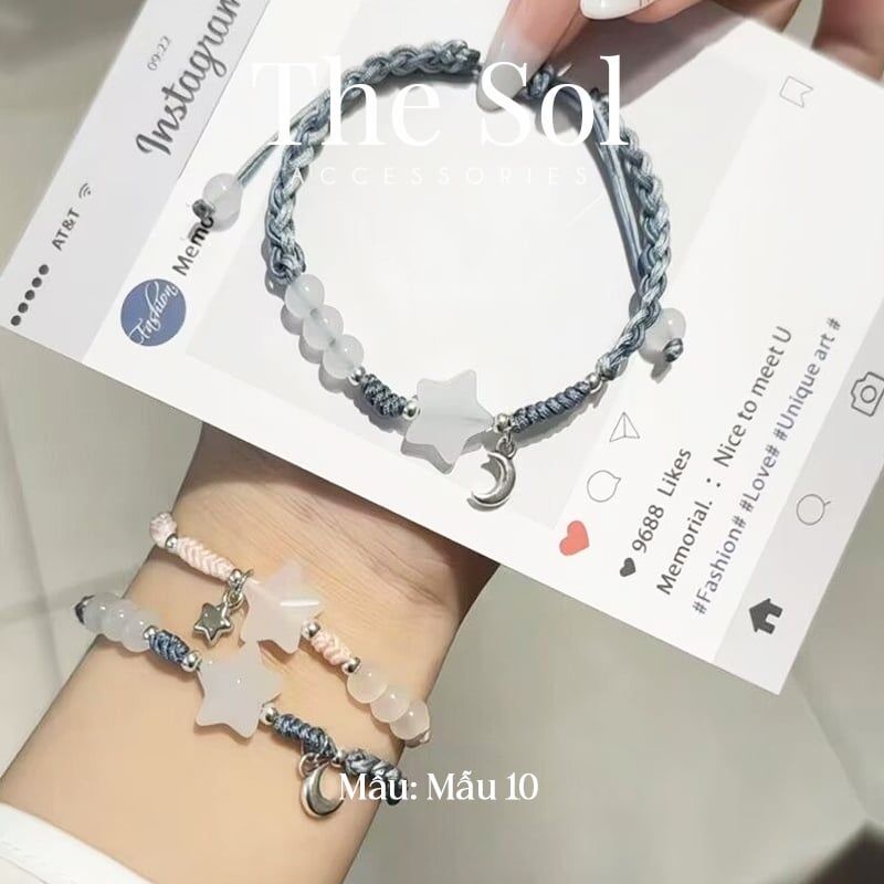  Lắc Tay Hàn Quốc White Star - Mẫu 10 