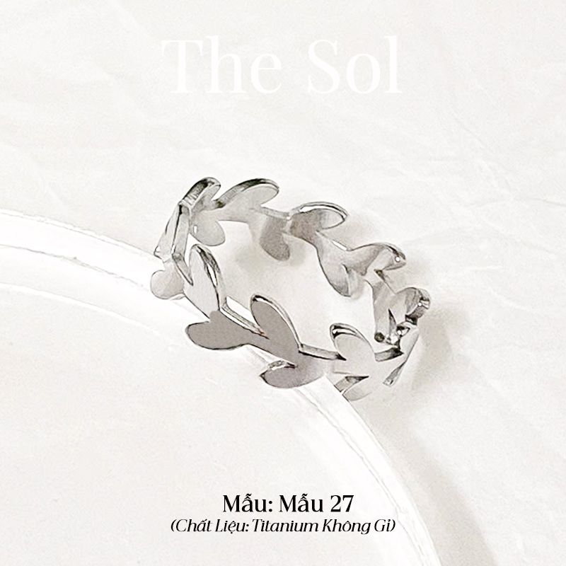  Nhẫn Titan Leaf Line - Mẫu 27 