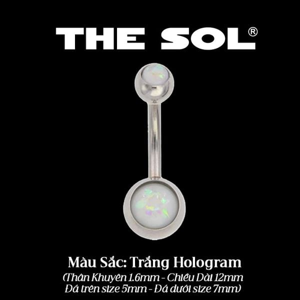  Khuyên Rốn Titan Hologram 