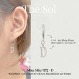  Khuyên Tai Titan The Alphabet - Mẫu T172 
