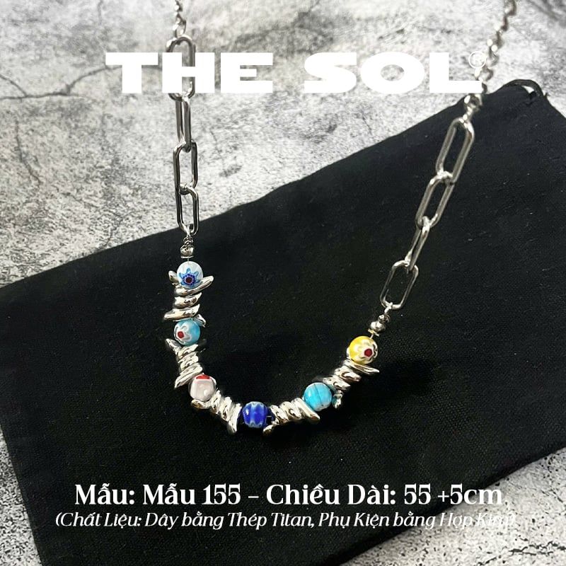  Dây Chuyền Titan Unisex Colorful Bead - Mẫu 155 