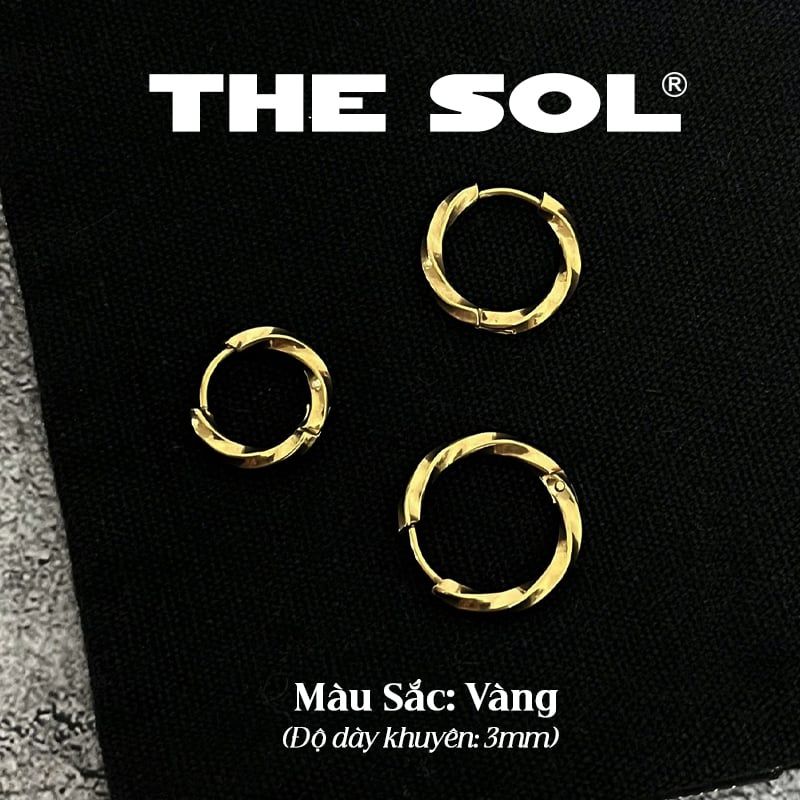  Khuyên Tai Titan Unisex Curve Hoops 