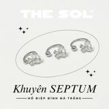  Khuyên Tai Thép Xi Mạ SEPTUM Hồ Điệp Đính Đá Trắng 