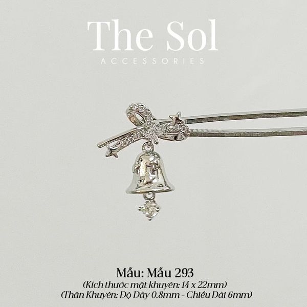  Khuyên Tai Thép Xi Mạ Giáng Sinh - Mẫu 293 