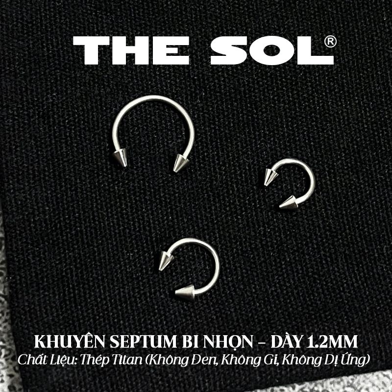  Khuyên Tai Titan Unisex SEPTUM Bi Nhọn - 1.2mm 