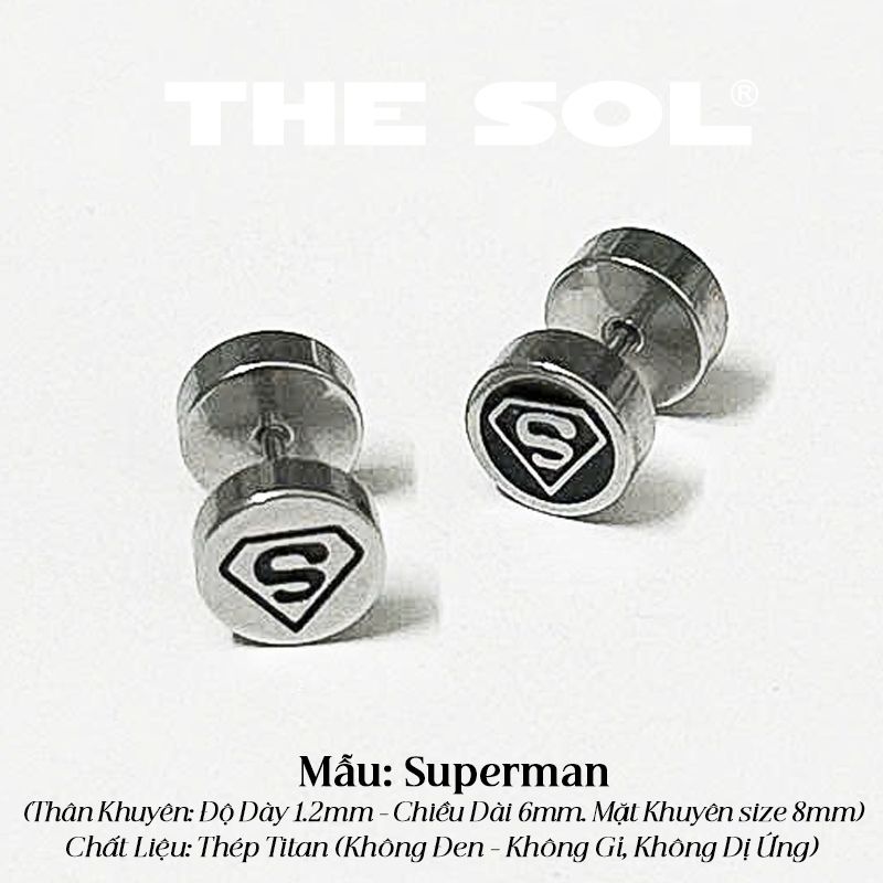  Khuyên Tai Titan Unisex The Superman 