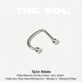  Khuyên Môi Titan Unisex Chữ U Bi Tròn 