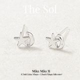  [SHOPEE] Bông Tai Nhựa Nhiều Mẫu Chuôi Su - Màu Bạc 