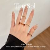  Set Nhẫn Hàn Quốc Colorful Golden - Mẫu 15 