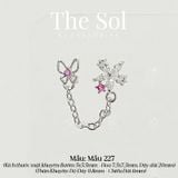  Khuyên Tai Thép Xi Mạ Pinky Flower - Mẫu 227 