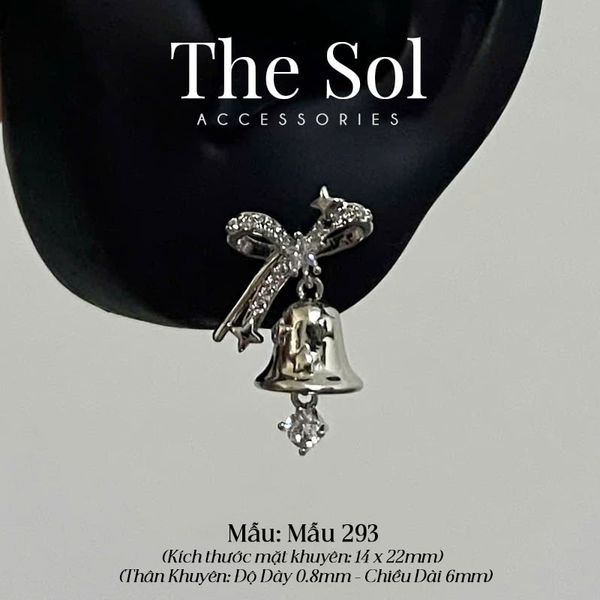  Khuyên Tai Thép Xi Mạ Giáng Sinh - Mẫu 293 
