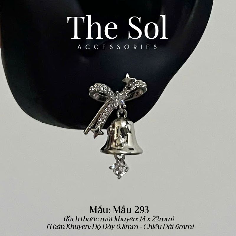  Khuyên Tai Thép Xi Mạ Giáng Sinh - Mẫu 293 