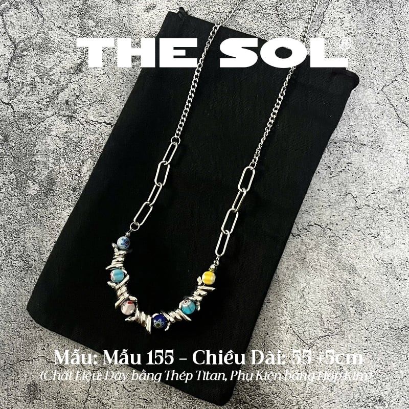  Dây Chuyền Titan Unisex Colorful Bead - Mẫu 155 