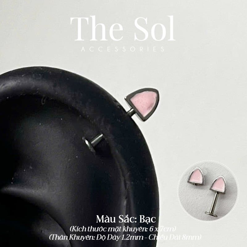  Khuyên Tai Thép Không Gỉ Unisex VERTICAL HELIX 