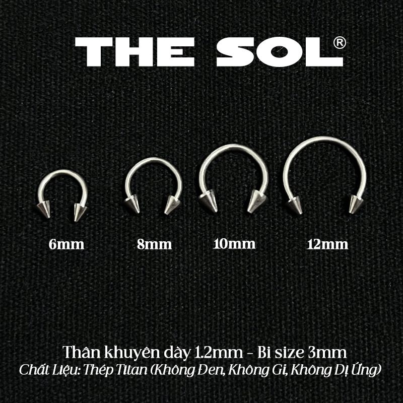  Khuyên Tai Titan Unisex SEPTUM Bi Nhọn - 1.2mm 