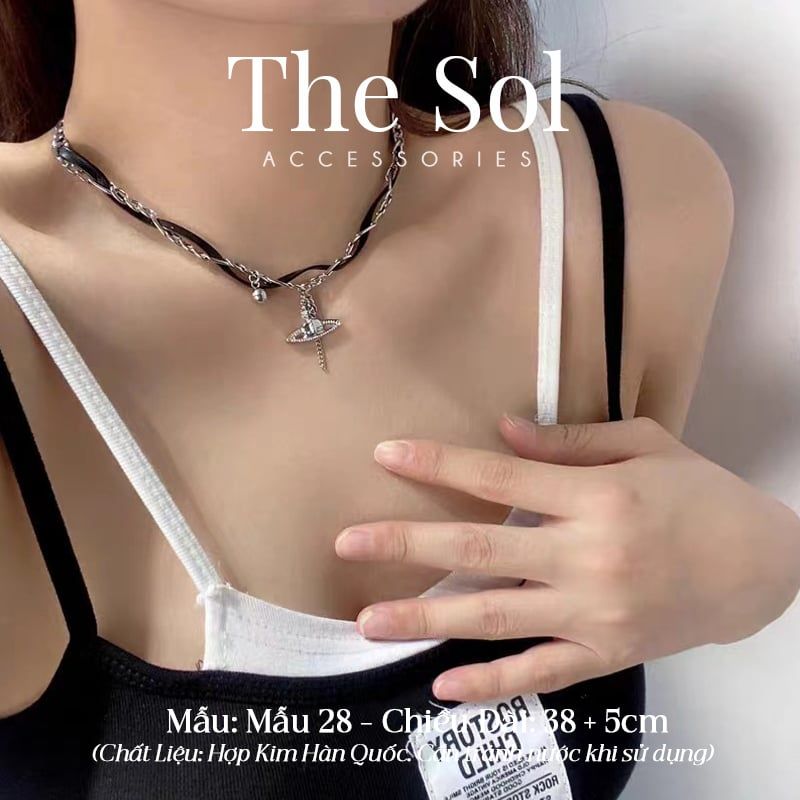  Choker Hàn Quốc Leather Vivienne - Mẫu 28 